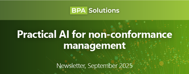 Practical AI for non-conformance management