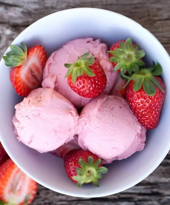 Dairy-Free Strawberry Ice Cream