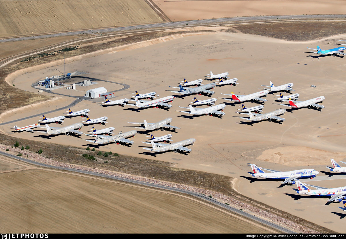 Aircraft stored in Teruel, Spain.