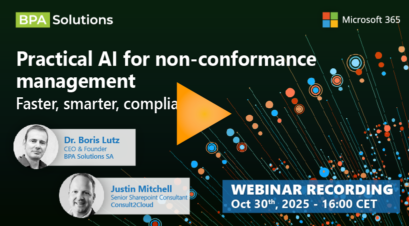 WEBINAR RECORDING | Practical AI for non-conformance management: faster, smarter, compliant 