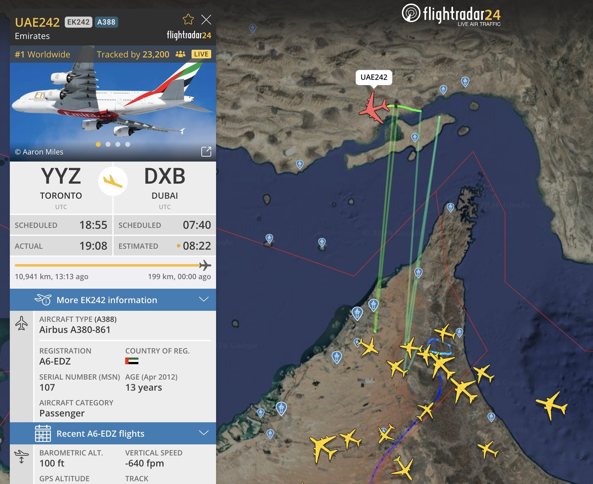 Example of GPS jamming and spoofing