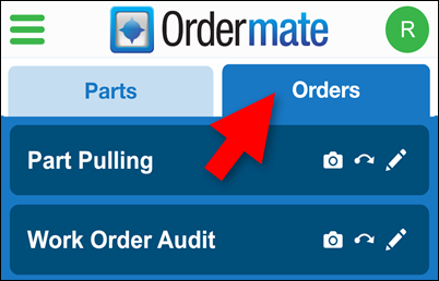 Orders tab in Photomate/Ordermate