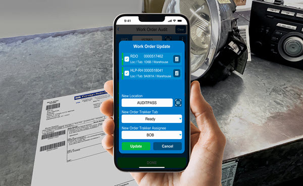 Ordermate on a cell phone