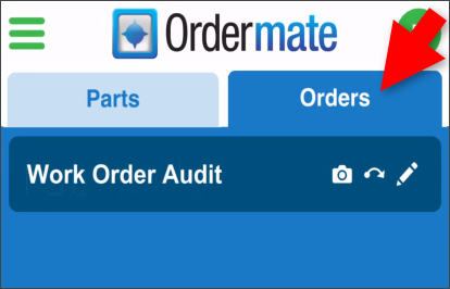 Orders tab