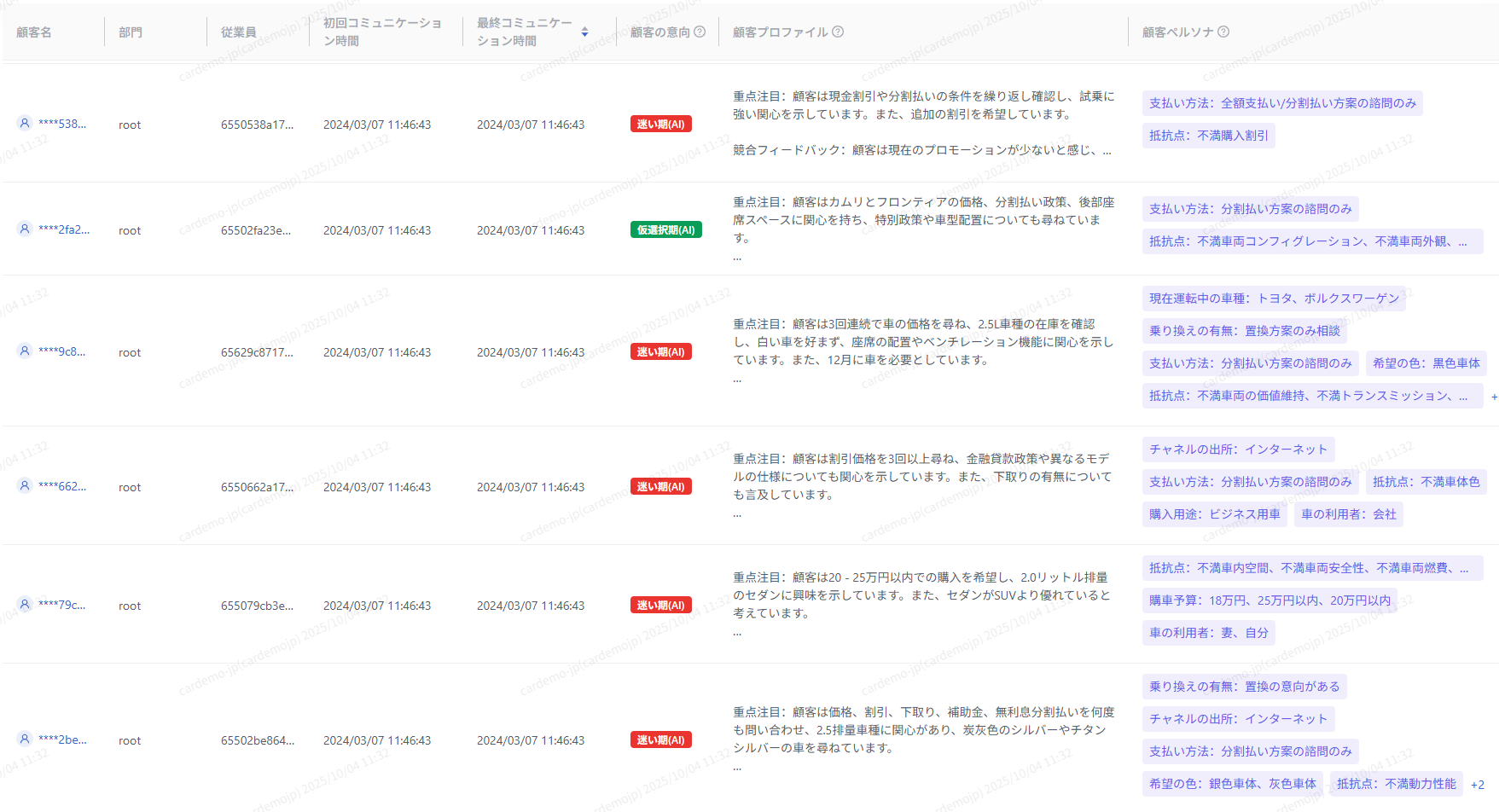 AIセールスメイト 商談詳細