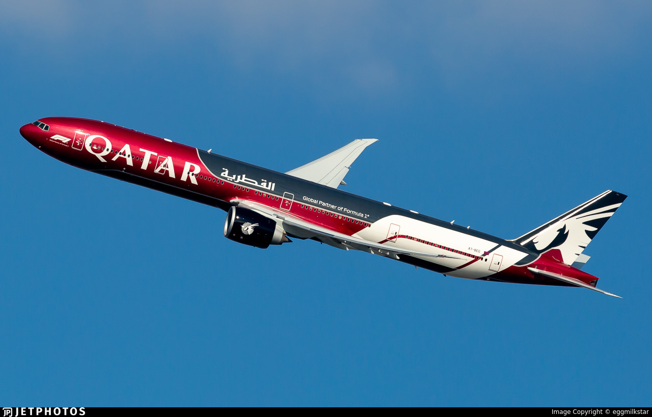 Qatar Airways F1 livery 777