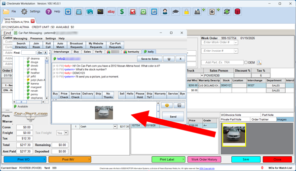 An image file being dragged into iCPM